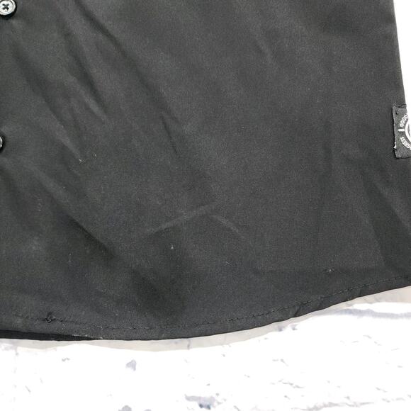 GTL4 MENS SIZE S Black Button Front Short Sleeve Mesh Zip Pocket Military - Picture 3 of 12